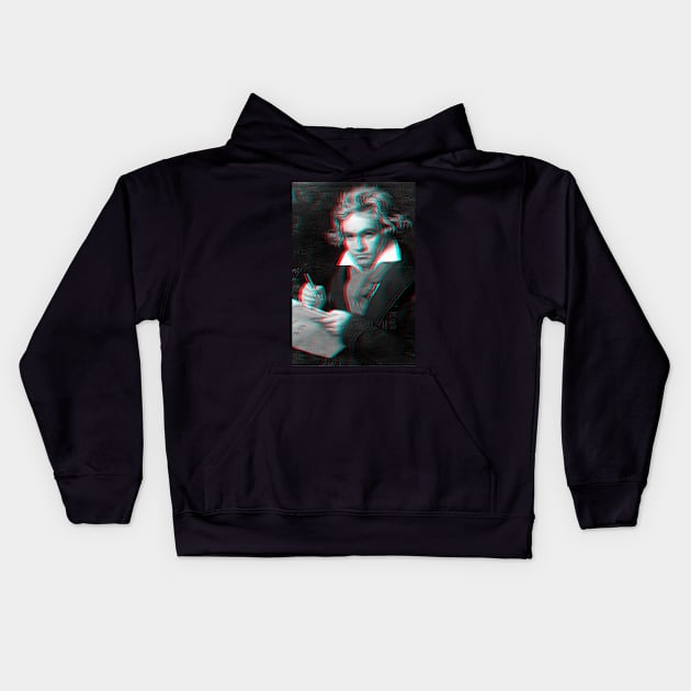 Ludwig van Beethoven Kids Hoodie by TheMusicophile